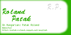 roland patak business card